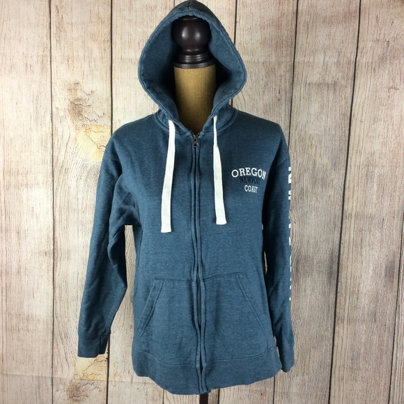 Retro Vision Tops - Retro Vision Hooded Zip Up Newport Sweatshirt Sz M